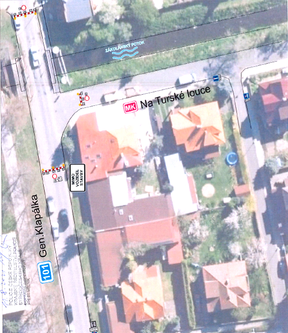 Uzavření mostu v ulici Gen. Klapálka