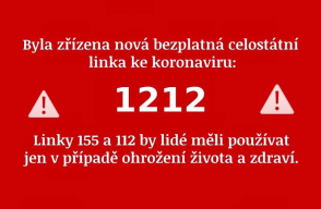 Celostátní linka ke koronaviru - 1212