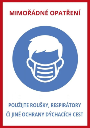 Mimořádné opatření – nošení ochranných prostředků dýchacích cest, s výjimkami, s účinností od 21. 10. 2020 do odvolání