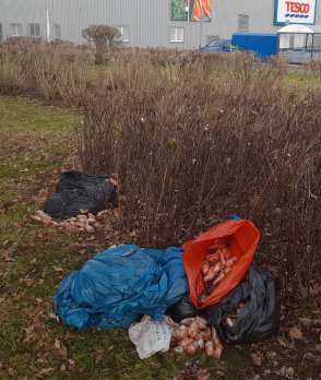 Pytle s rybími vnitřnostmi