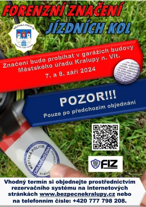 Proč si nechat forenzně označit své kolo